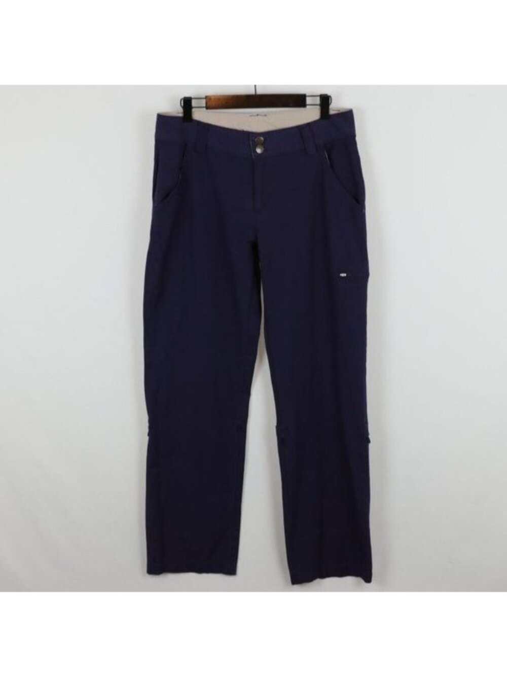 GoLite Women's Size 8 Blue Stretch Twill Convertible Mid Rise Straight Leg Pants